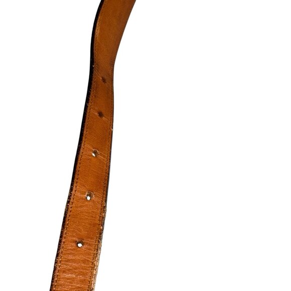 Vintage Falconhead Brown Leather Silver Belt Sz 34 Original Embossed Snakeskin - Picture 8 of 10